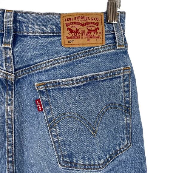 Levi's Original 501 Straight Leg Button Fly Distressed High Rise Waist Size 27 - Picture 14 of 16